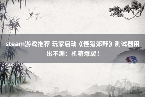 steam游戏推荐 玩家启动《怪猎郊野》测试器用出不测：机箱爆裂！